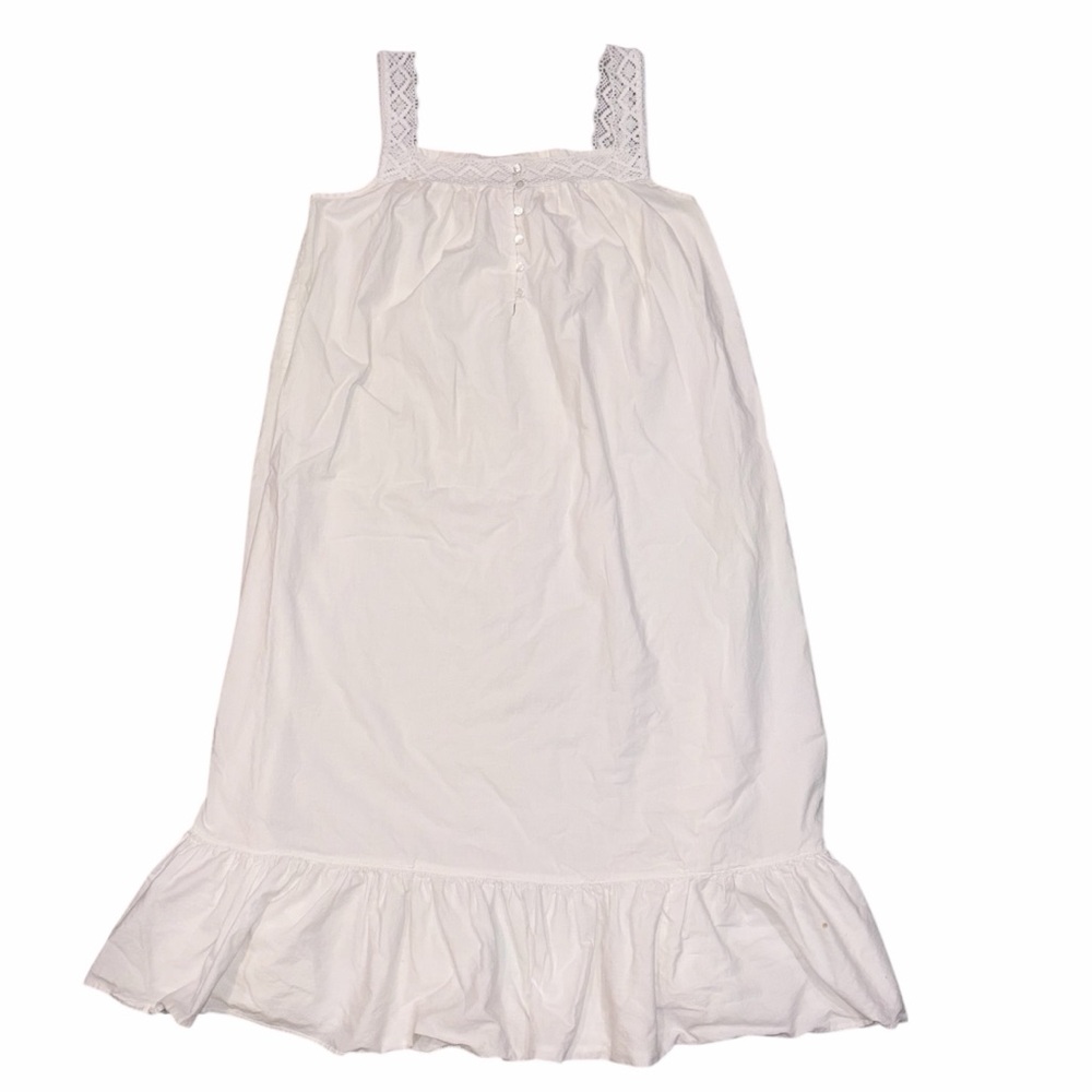 Vintage Victoria’s Secret 90’s White Label Crochet Detail Nightgown Dress Large - Picture 3 of 8
